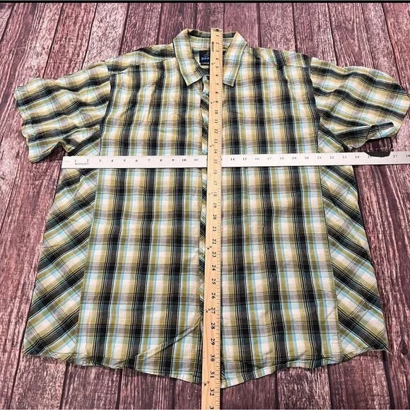 Lot Of 2 PrAna Mens Breathe Pearl Snap Plaid Button Up Short Sleeve Shirt Sz XL - Picture 10 of 10